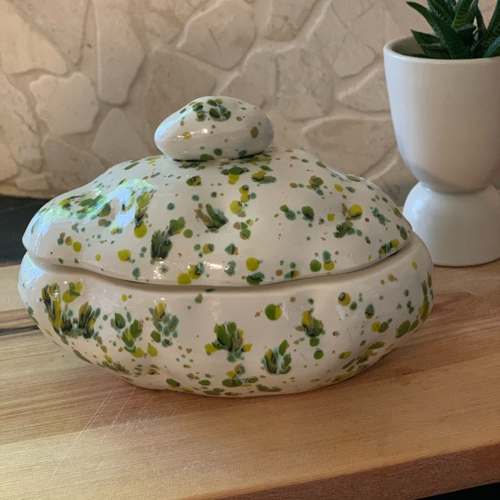 VINTAGE | Hobbyist Potato Shaped Sour Cream Dish with Lid